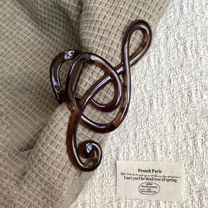Fashion Leopard Mobius Strip Shape Hair Claw Clip For Women Large Size Barrettes Musical Note Hairpin Ponytail Hair Accessories