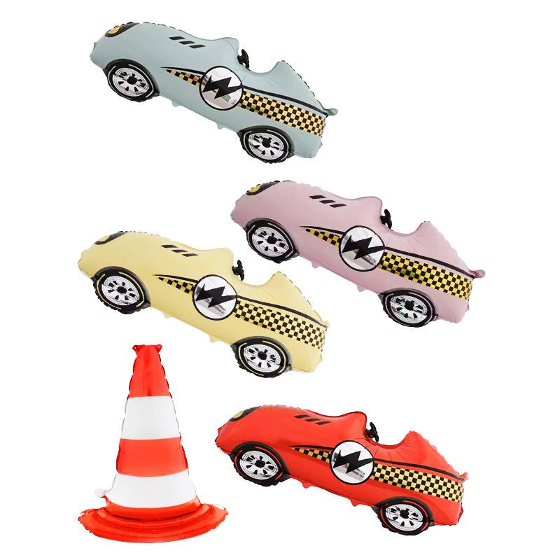 Matte Racing Aluminum Film Balloon Children'S Birthday Party Scene Decoration Theme Night Market Stall Balloon