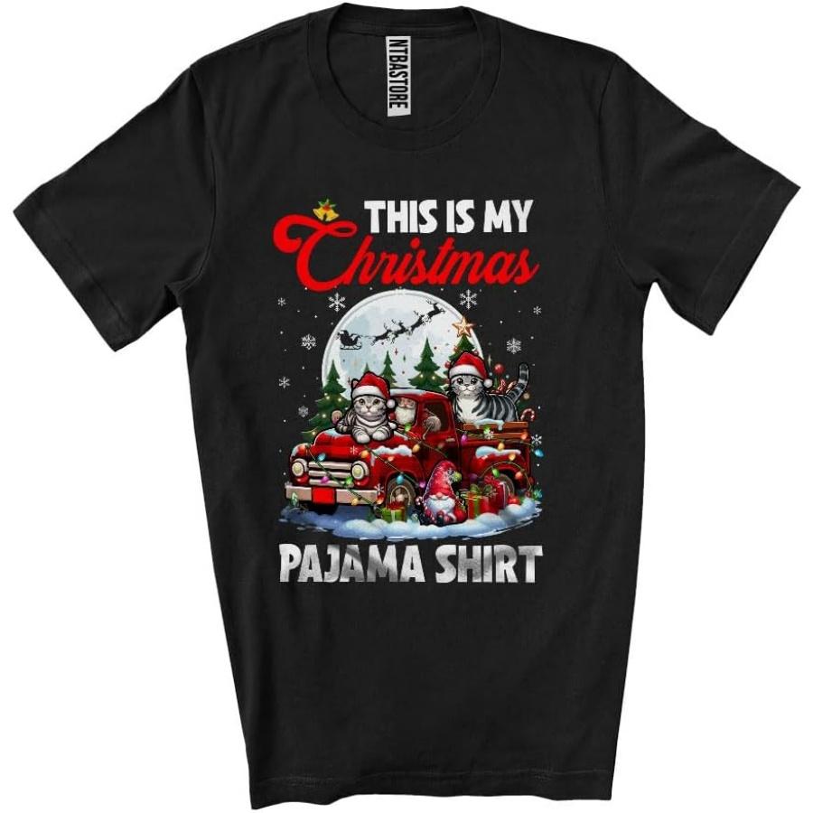My Christmas Pajama Shirt American Shorthair Cat Lover Matching Team Unisex T-Shirt Black XXXXXL разноцветный