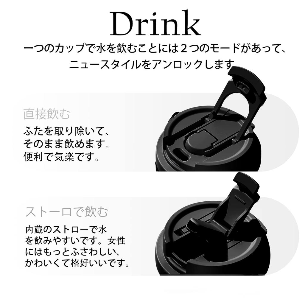 GERM Tumbler Mug Bottle 500ml Coffee Stainless Steel 316L Heat Insulation Cold Insulation Vacuum Insulated Multilayer Structure Comes with Straw Lid