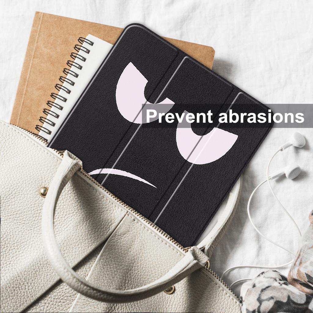 Für iPad (2025)/10.9 (2022) Tablet-Hülle mit Musterdruck, dreifach faltbar, mit Ständer, Leder + TPU-Abdeckung mit Stifthalter