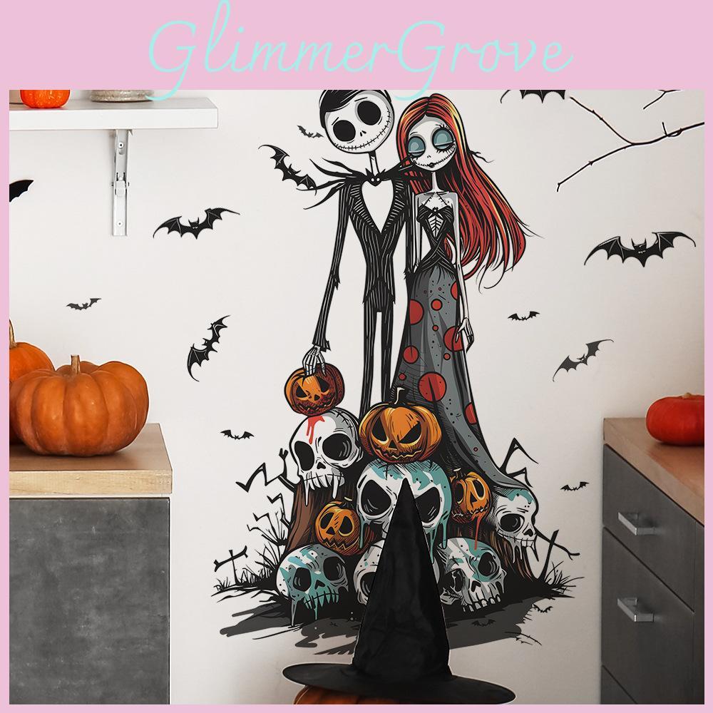 Halloween Ghost Bride Groom Wall Sticker Pvc Decorative Wall Decal For Bedroom Living Room Decor