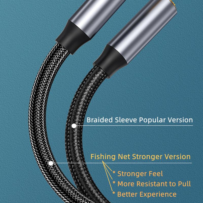 AUX USB Type C To 3.5mm Audio Connection Adapter Cable for Car Speaker Earphones Dual Plug Audio Cable Android with Type C PortGood Product