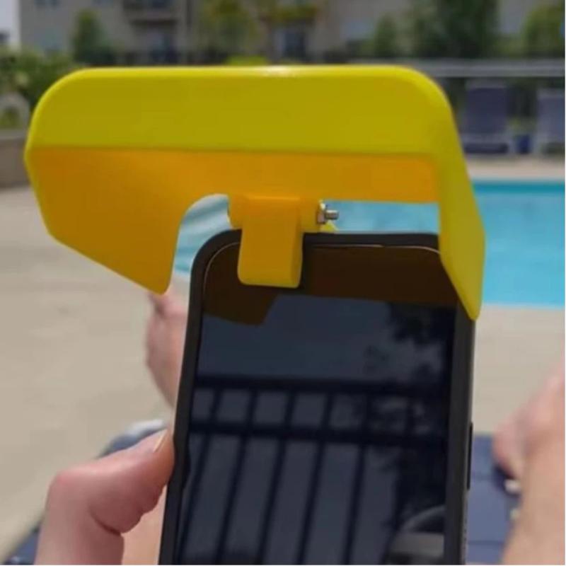Water Resistant Beach Phone Sunshade Anti-Glare Anti-Reflective 3D Printed 1Pcs Phone Umbrella for Boating