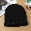 Women's Autumn and Winter Fashion Versatile Big Head Wing Rabbit Fur Warm Hat Korean Style Plus Velvet Thickened Windproof Knitted Wool Hat