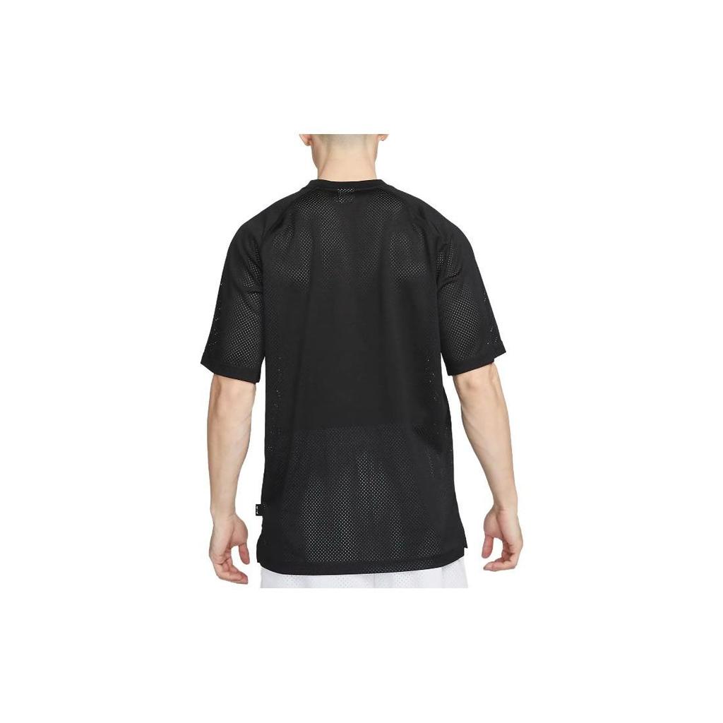 Nike Oversized Mesh Crew Neck Pullover Short-sleeve T-Shirt Men Tops Black DX0157-010