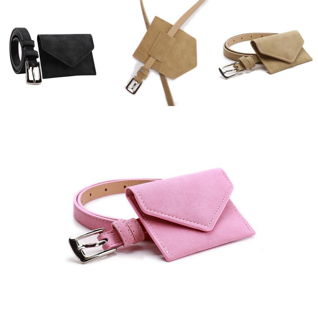 Suede Waist Pack For Women With Solid Color Design Small Crossbody Bag