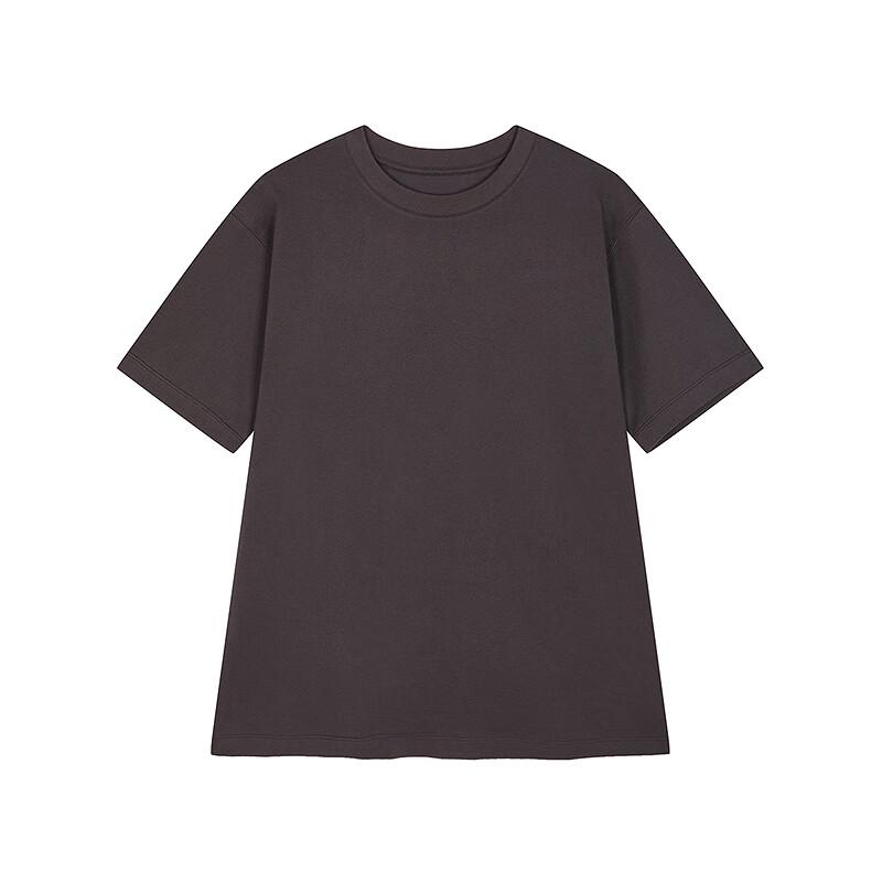 LESS 2025 Spring Cotton Loose Fit Round Neck Short Sleeve T-Shirt