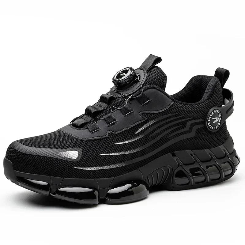New Work Safety Shoes 36-48 Size For Women MenMens Steel Toe Athletic Shoes WaterproofLightweight Breathable Antiskid Boots Men Work