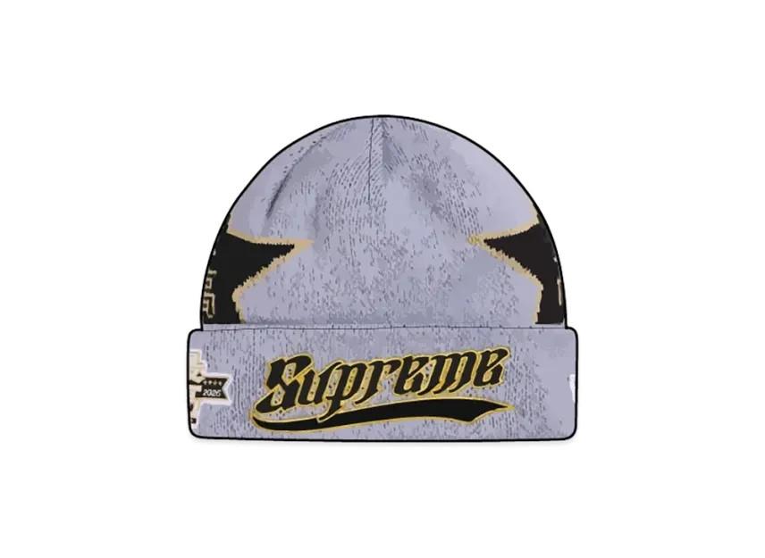 798965 Supreme New Era Stars Beanie Lavender One-Size