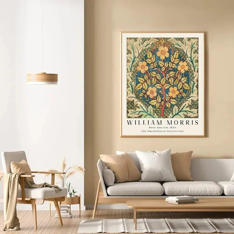 William Morris Flower Poster Canvas Painting Floral Wall Art Violets Botanical Poster Living Room Decoration Home Decor Picture