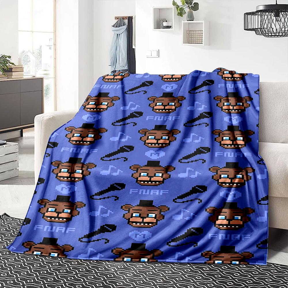 1Pc Five Nights Freddy'S Blanket For Couch Bed Plush Cozy Fuzzy Blanket Super Soft Warm Blankets For Fall And Winter 0918218