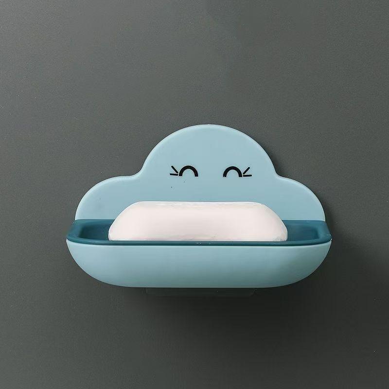 1PC Soap Dish Box For Bathroom Shower Soap Holder with Drain Portable cloud Shape Toilet Laundry Soap Rack Tray For Basin