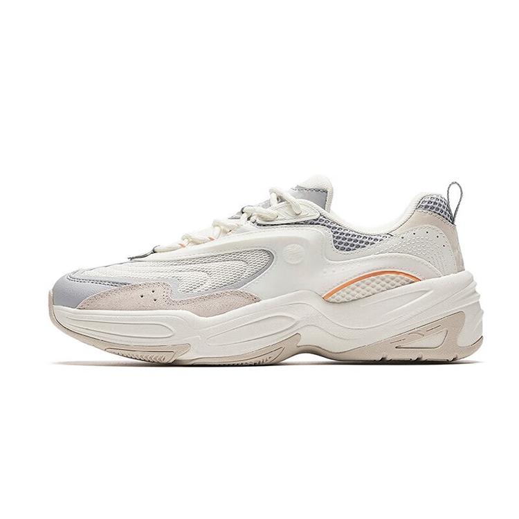 New Anta Anti-Slip And Wear-Resistant Breathable Low-Top Casual Shoes Women's White Gray 122348850-3