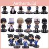 6pcs/set Detective Conan Edogawa Figures Plastic Material Opp Bag Packing Miniatures Statue
