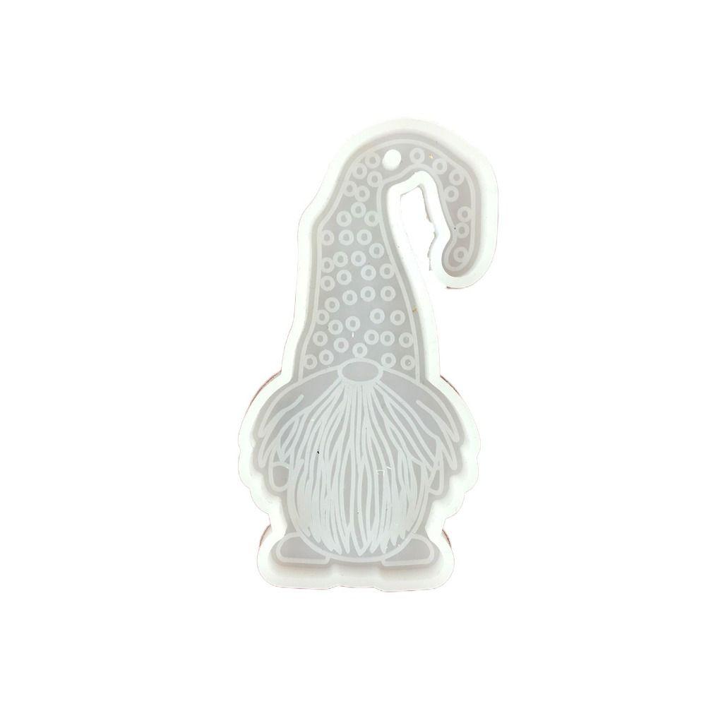 Hanging Tags Dwarf Keychain Pendant Mold DIY Santa Claus Mold Xmas Pendant Silicone Mold  Garden