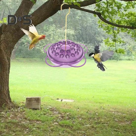 Bird Feeder Flower Shape Design Hummingbird Feeder All-Weather Water Drinker Integrated Flower Core Soaking Bird Feeder