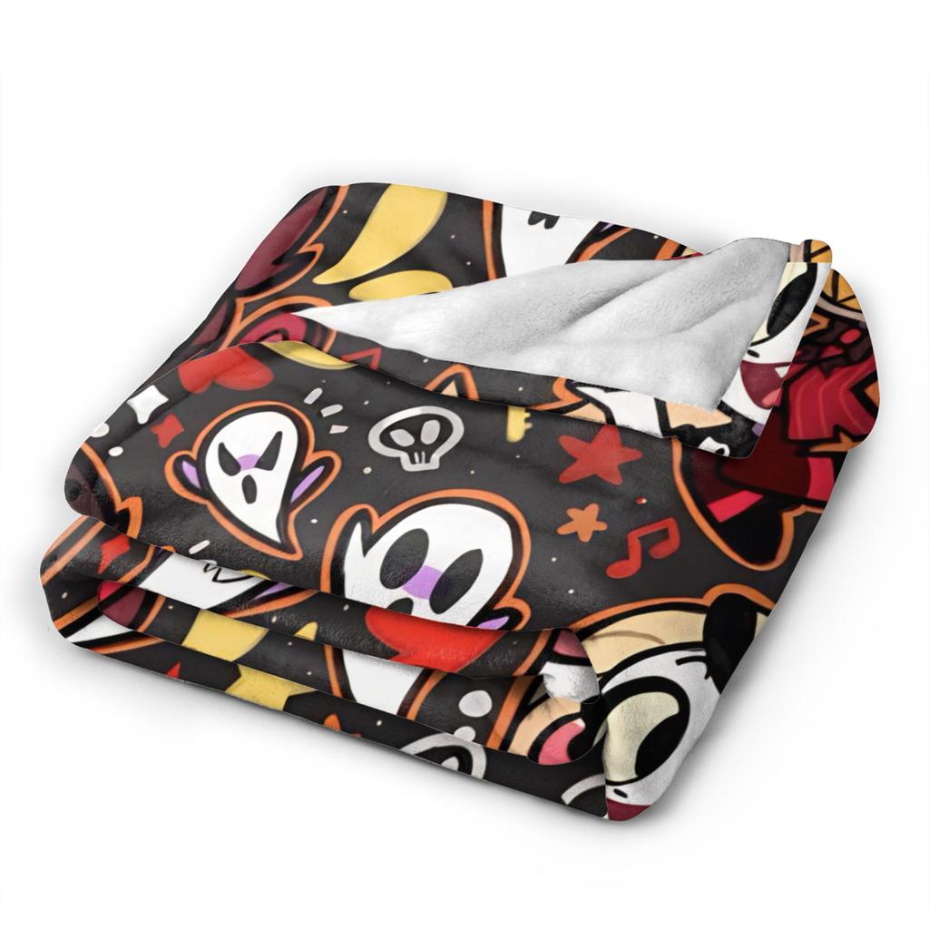 Alastor Game VOX H-Hazbin Hotel Blanket Airplane Travel Flannel Bedding Throws For Living Room Super Warm Bedspread Gift