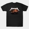 Herren Schwarzes T-Shirt mit Aufdruck Mustafar No-Cut Transferpapier Druck Baumwoll-T-Shirt