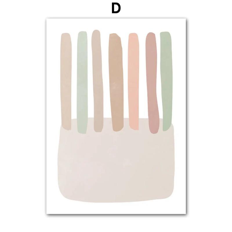 Abstract Nordic Rose Daisy Rainbow Sun Geometry Shapes Wall Art Posters Prints Canvas Painting Pictures For Living Room Decor