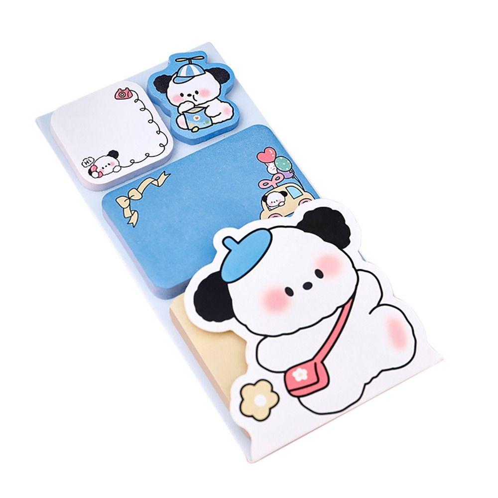 100Sheets Stationery Sticky Notes Cartoon Animals Message Notes Portable Notebook