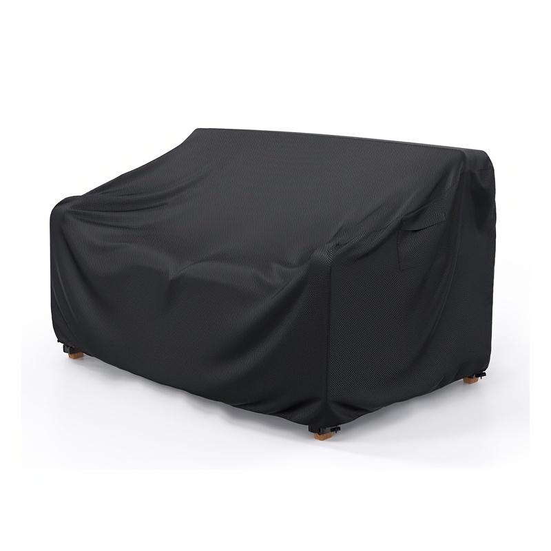 

Waterproof Outdoor Patio Sofa Cover, Multi-Seat Furniture Protector with Ventilation Slots and Carry Handles 153x87x77-61cm чёрный