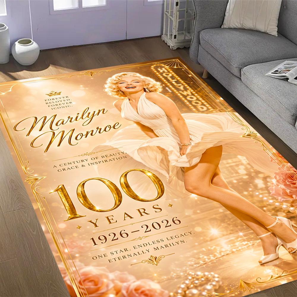 Tappeto da Pavimento Iconico Poster Marilyn Monroe Tappeto per Ufficio Perfetto per Ingresso Studio Soggiorni Camere da Letto Tappeto Antiscivolo Decorazione Ufficio Anime
