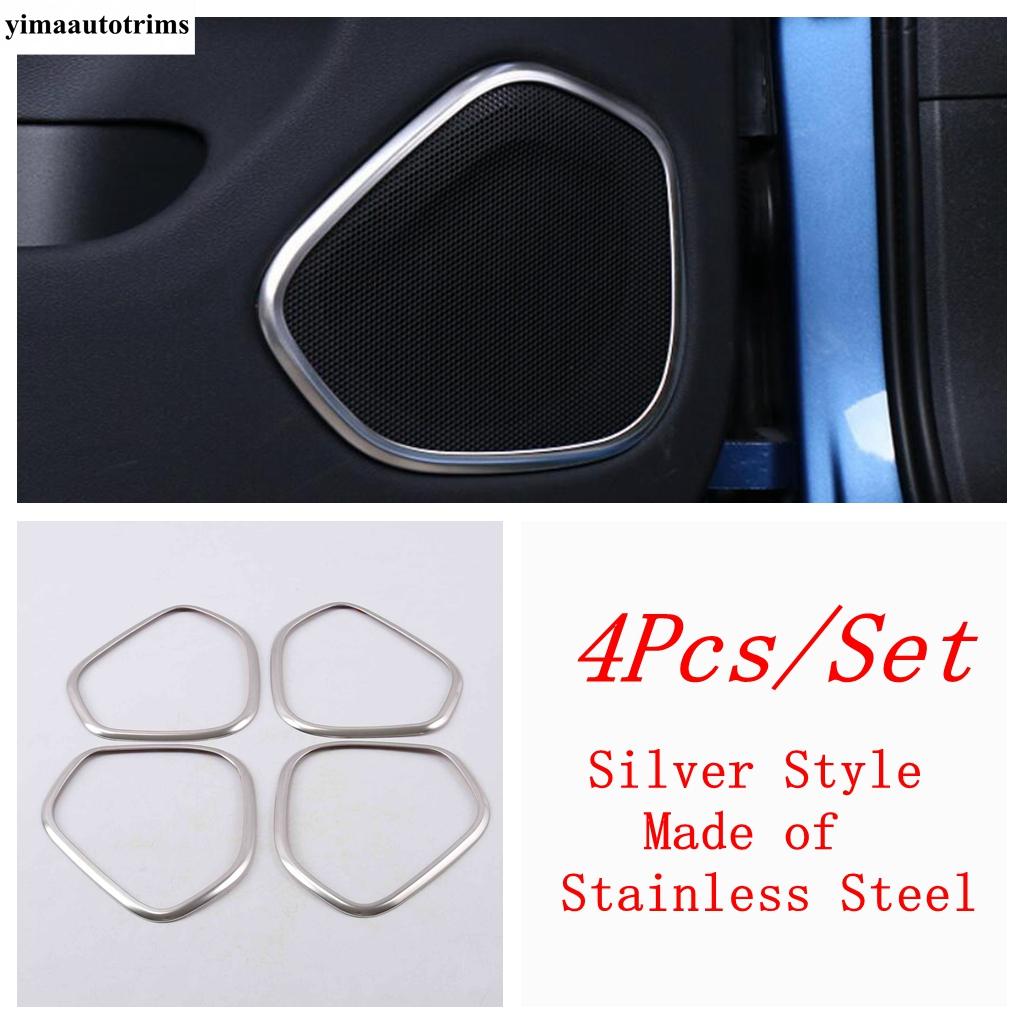 

For VOLVO XC60 2018 - 2024 Car Door Speaker Loudspeaker Sound Frame Decoration Cover Trim Stainless Steel Accessories Interior Silver Style