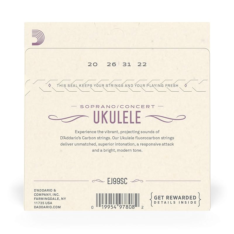 D'Addario Pro-Arté Carbon Concert/Soprano Ukulele Strings EJ99SC [Domestic Genuine Product]