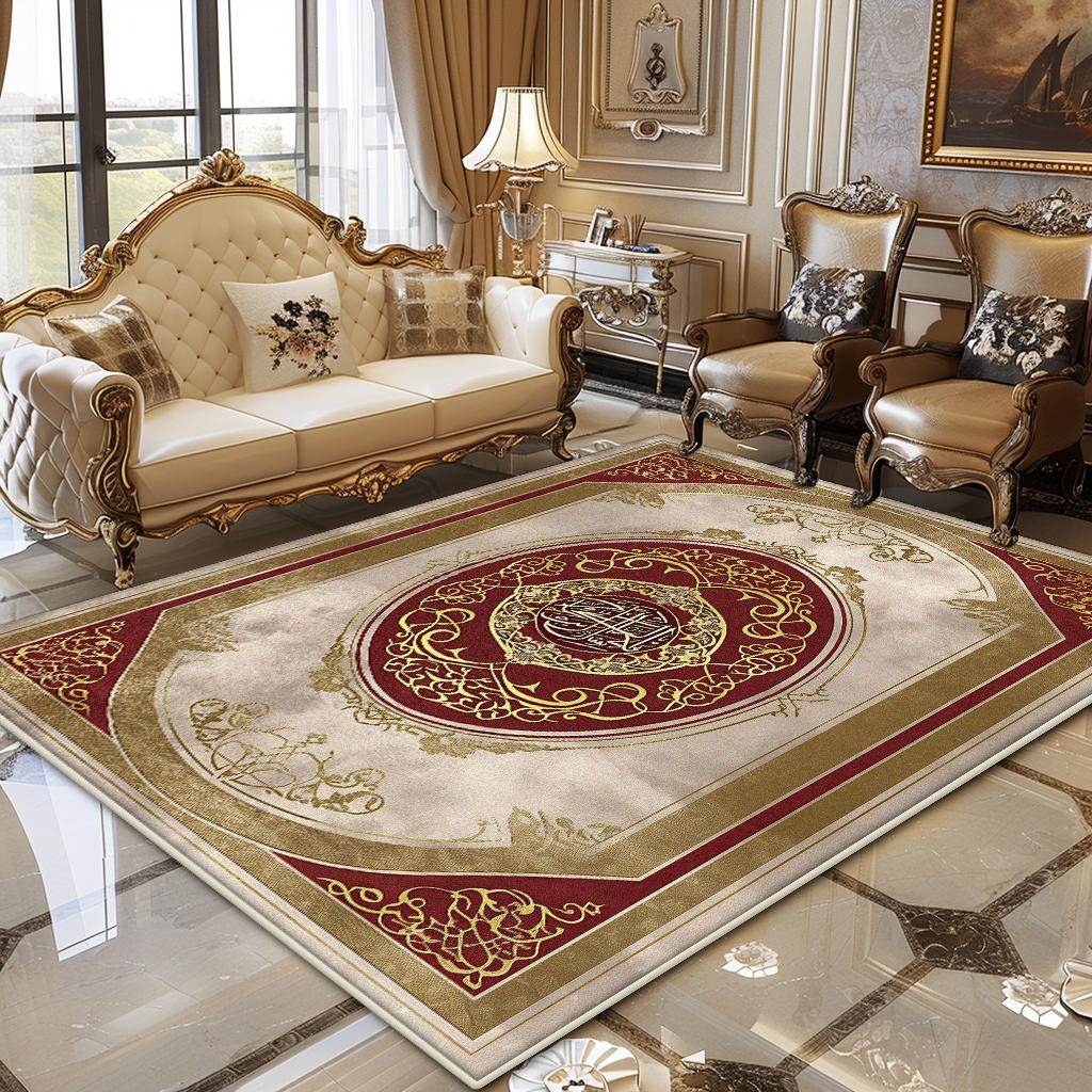 Europese Luxe Woonkamer Tapijt Goud Decor Huis Grote Oppervlakte Kleden 200x300 Slaapkamer Bedzijde Zacht Pluizig Vloermat Aanpasbaar 100*160cm