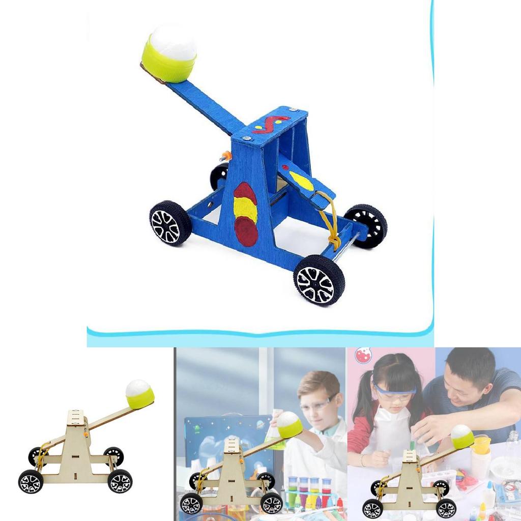 Katapult aus Holz zum Selberbauen – Wissenschaftliches Experimentiermodell – Spielzeug für Kindergartenkinder – Pädagogisches, handgefertigtes Bastelprojekt