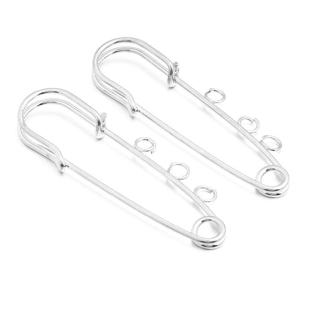 5-10pcs/lot Gold Safety Pins Brooches Blank Base Brooch Pin with Holes Fasteners Pin For DIY Jewelry Making Supplies Accessories