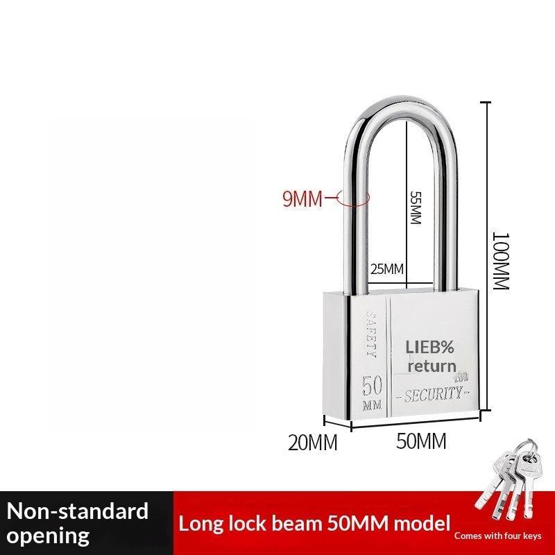 1 Pcs High Security Stainless Steel Keyed Alike Padlocks Cut Resistant Shackle For Gates Lockers Warehouse
