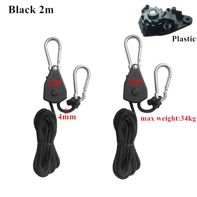 2pcs Heavy Duty Adjustable Rope Hanger Pulley Ratchets Kayak and Canoe Boat Bow Stern Rope Lock Tie Down Strap