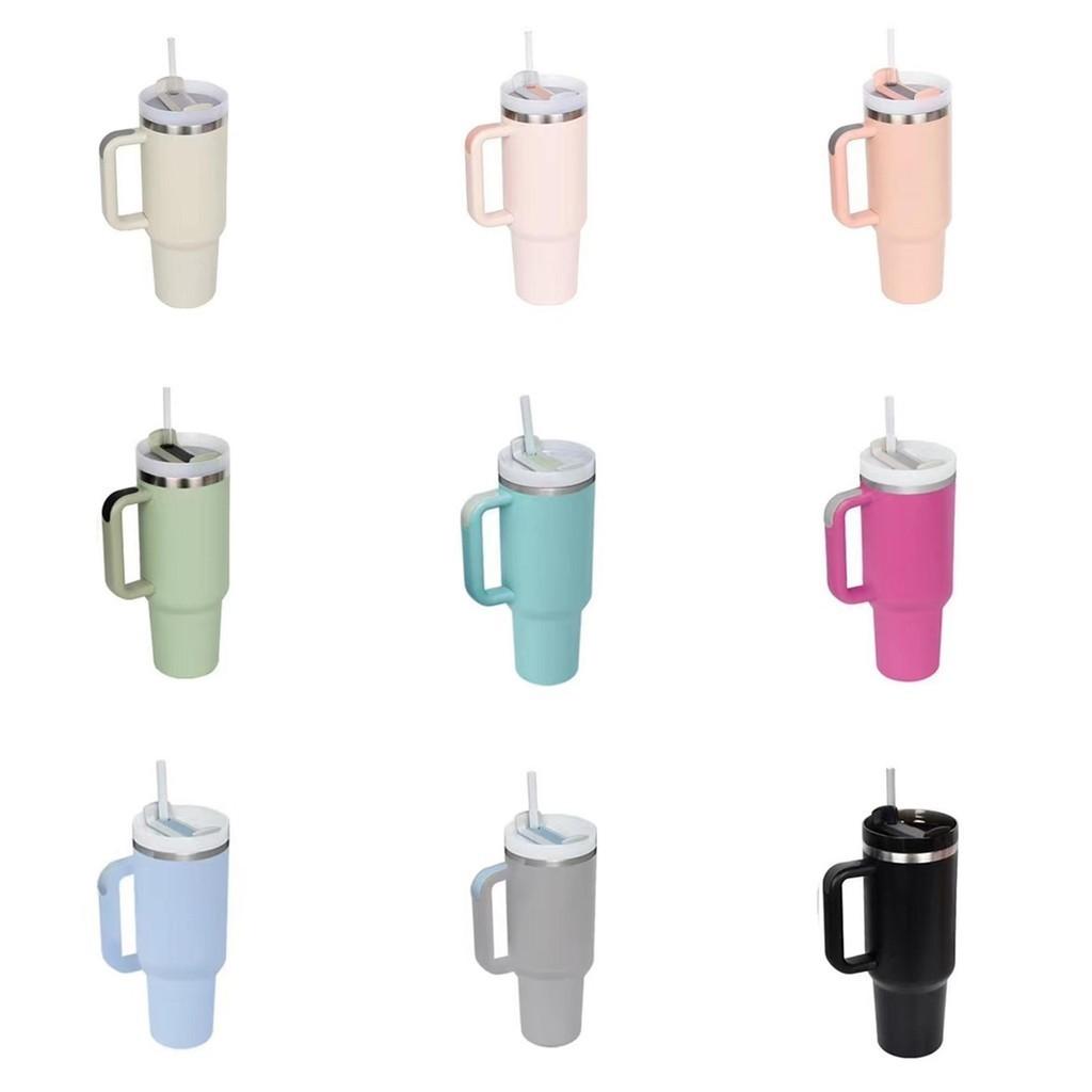 Insulated Stainless Steel Mug With Straw For Car 304 Steel 12-24 Hours Thermal Performance