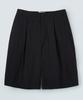 Piali One-Tuck Nylon Wide Half Pants (Black)
