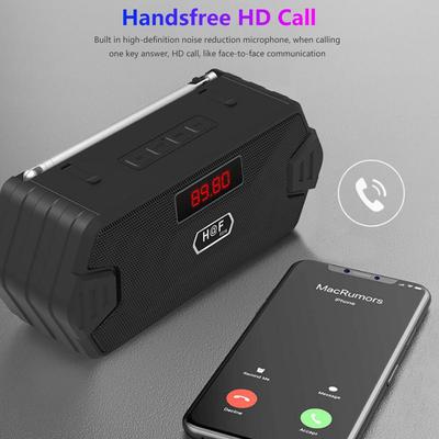 Портативний Bluetooth-динамік Бездротова басова колонка Відкритий USB-динаміки з FM-радіо AUX TF MP3 Сабвуфер Гучномовець для телефону ПК