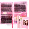 DIY Natural False Eyelashes Kit CC/BC Curl Mix Length Private Label for Eyelash Artists