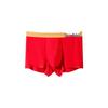 Men's Red Antibacterial Modal Boxer Briefs - New Year Wedding, Breathable, Youth Square Leg