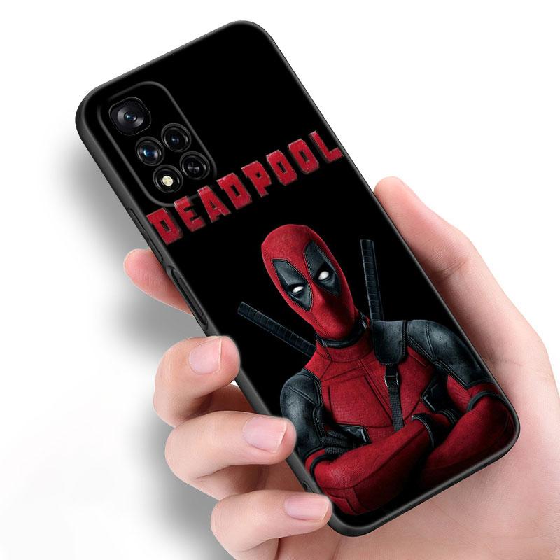 Cool Deadpool Black Silicone Phone Case For Xiaomi POCO X3 X4 NFC F5 M3 M4 M6 X5 X6 Pro F3 F4 GT 5G C55 C65 M5