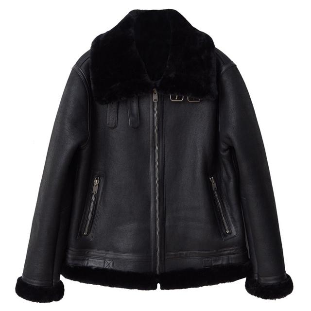 Strike Developed Lambskin Shearling Jacket (Black)