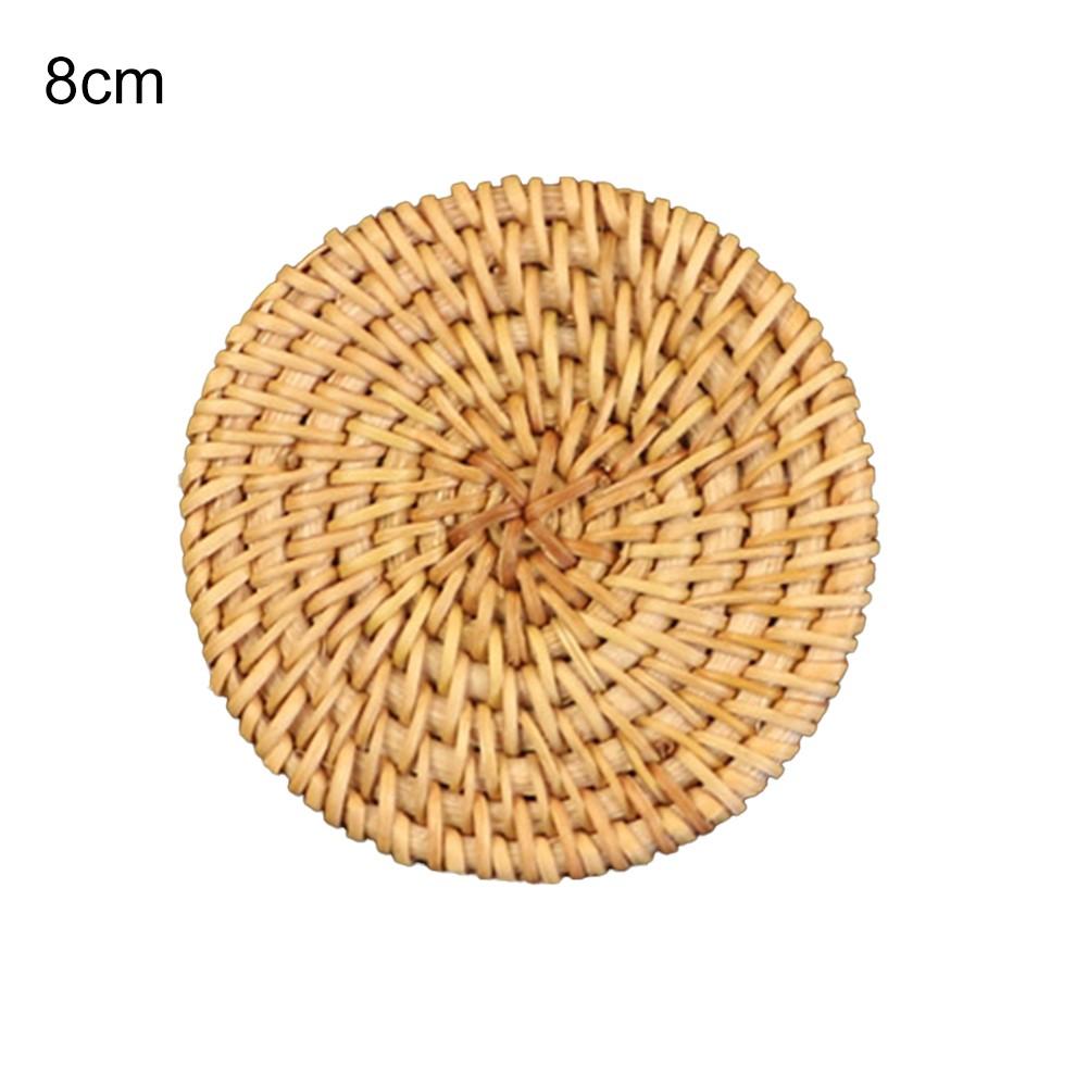 Dining Experience Insulation Pads Rattan Coasters Environmentally Friendly