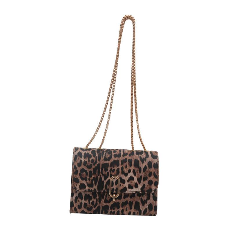 Stylish Women's Leopard Print Small Shoulder Bag For Autumn Winter Commute
