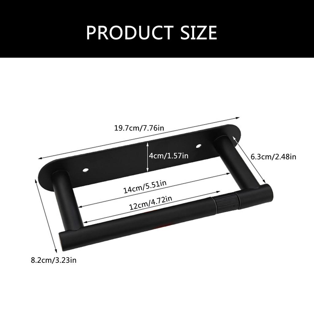 Stainless Steel Toilet Paper Holder No Drilling Tissue Roll Holder Wall Mounted Tissue Rack Bathroom Accessories