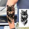 1 Foglio Tatuaggi Temporanei Totem Leone Tigre Lupo Braccio Intero Per Uomo Donna Adulto Manica Finta Tatuaggi Taglia Grande Adesivo Trasferibile