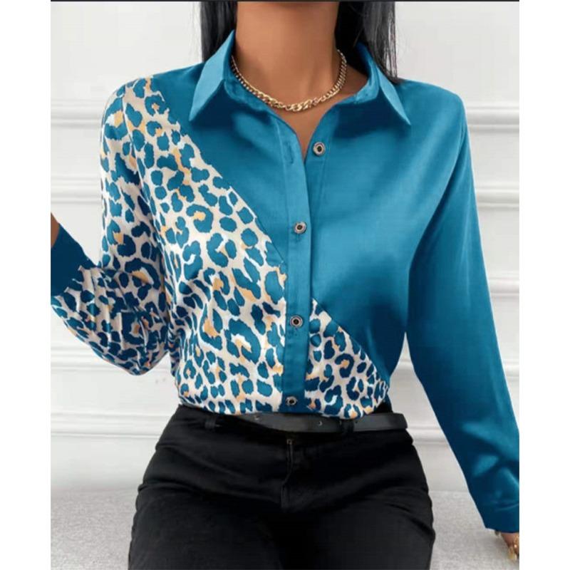BITCED Women's Fashion Casual Long Sleeve POLO Neck Blouses & Shirts Unique Design