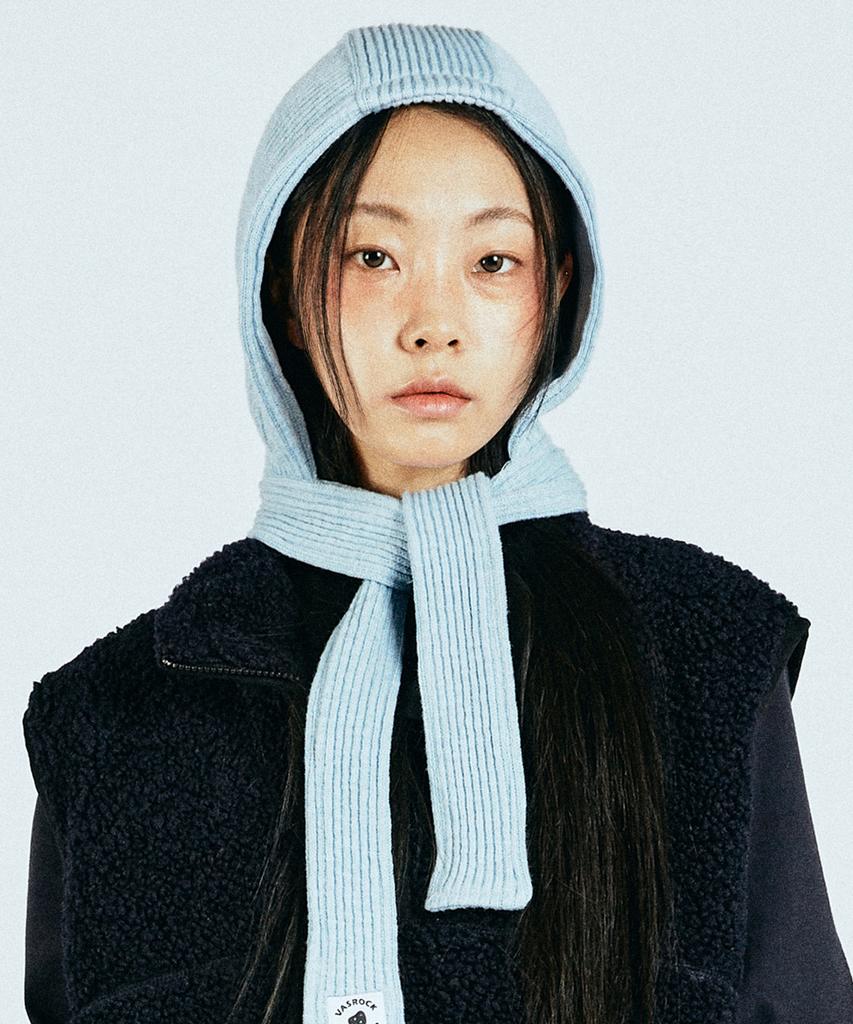 VASROCK Churros Knit Scarf Balaclava Cloud Blue