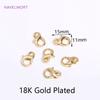 Trendy Gold Plated Brass Heart/Oval Push Clasp Carabiner Spring Clasps For DIY Handmade Jewelry Making Accessories