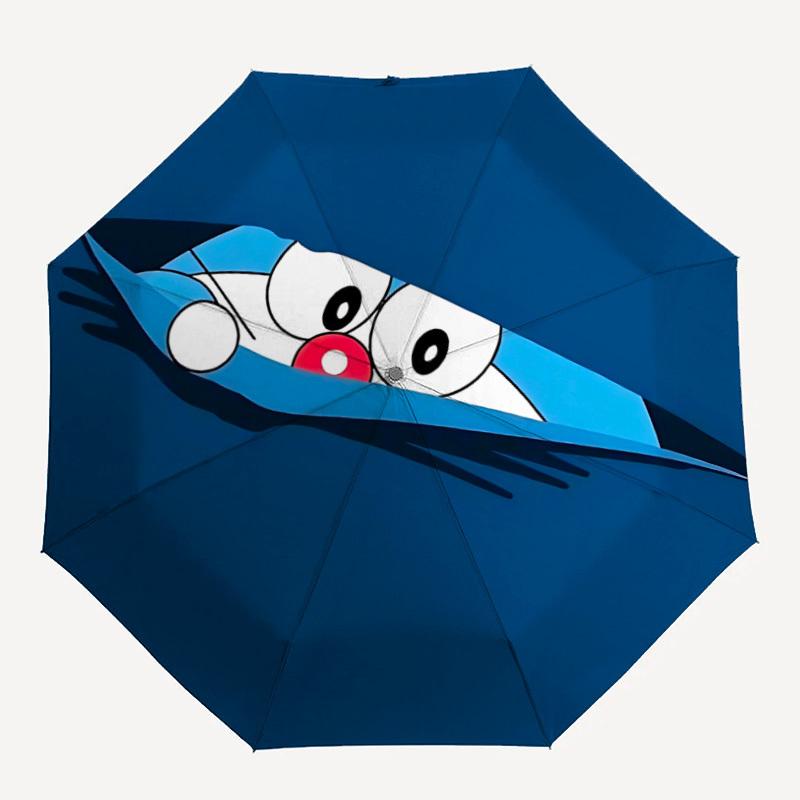 

1pc Doraemon Automatic Folding Umbrella, Portable Collapsible Design, 8-Rib Iron Frame, , All-Season Casual Outdoor Accessory yy0901087