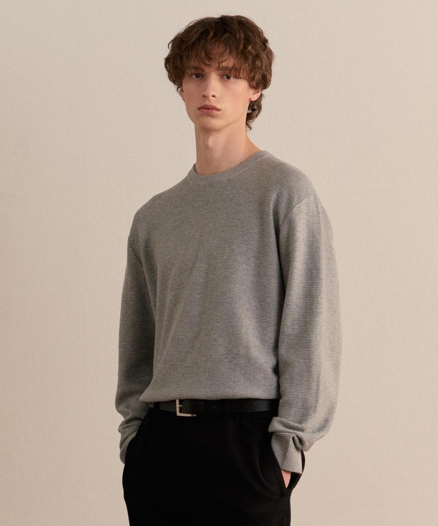 MINDBRIDGE [All Day] Washable Knit Semi-Overfit Knit - 2 Colors
